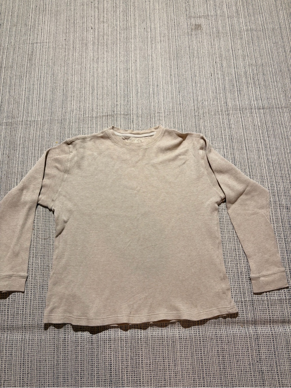 ST. JOHN'S BAY Men's Waffle Crew Neck Long Sleeve Top Size M
